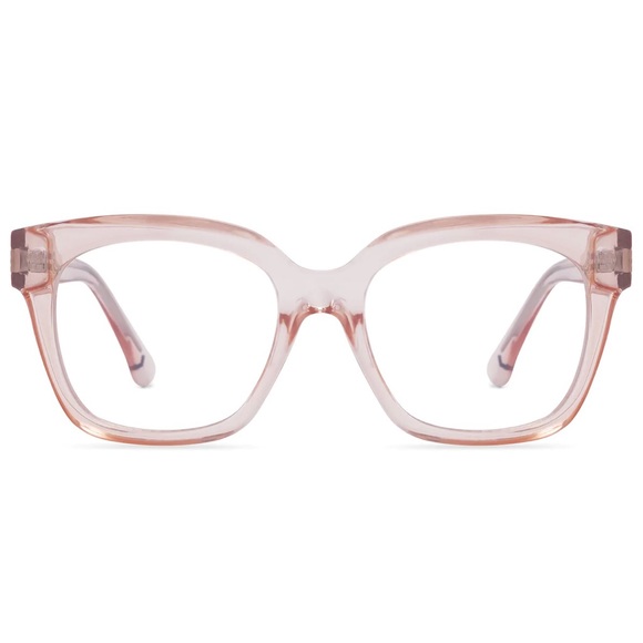 DIFF Bluelight Glasses Light Pink Crystal Frame Blue Light Technology Lens NWT - Picture 10 of 10